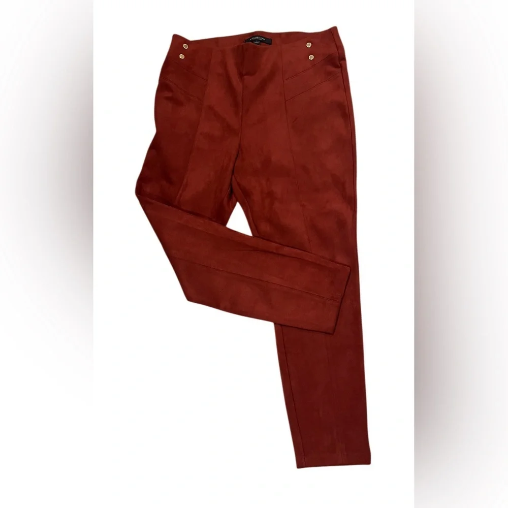 Marc New York Rust faux suede stretchy pants, L